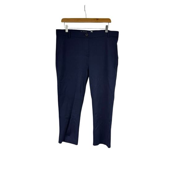 Betabrand Navy Blue Stretch Pull On Capri Pants Professional Work Womens XL - Picture 1 of 7